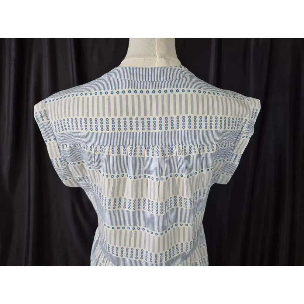 Marie Oliver Womens Lachlan Light Blue Silk Linen Blend Mini Dress